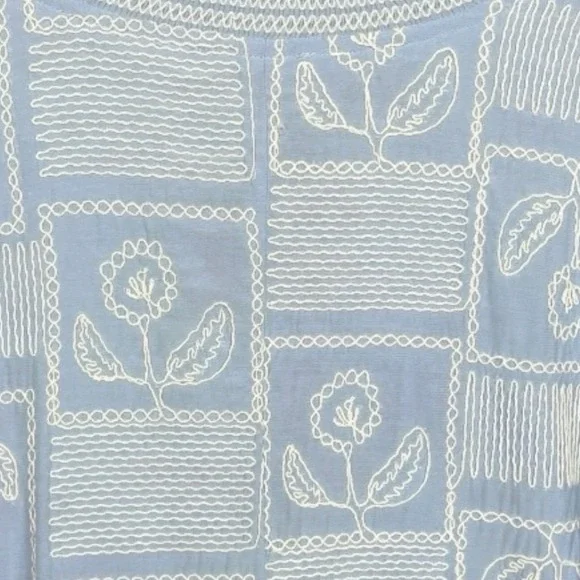 Avara Embroidered Prairie Cottagecore Tunic Dress Size XL Boho Feminine Romantic - Picture 5 of 8